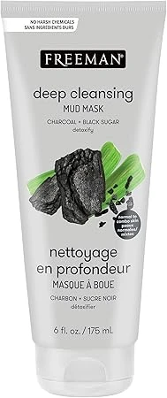 Freeman Deep Cleansing Charcoal & Black Sugar Mud Mask,6 Ounce